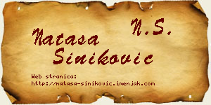 Nataša Šiniković vizit kartica